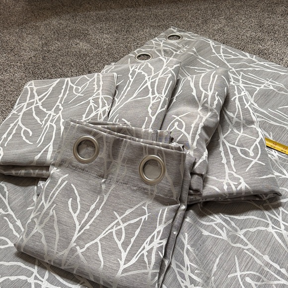 Gray Patterned Curtain - Picture 10 of 11